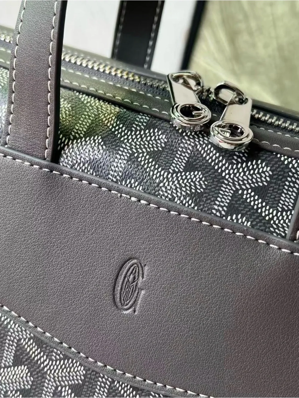 Goyard Gray Men's Tote Backpack - Designer Pattern